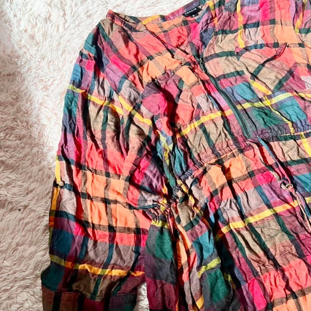 Torrid Plaid Autumn Cozy Chic Indie Country Rustic Orchard Classic Tshirt‎ Dress - Picture 2 of 5